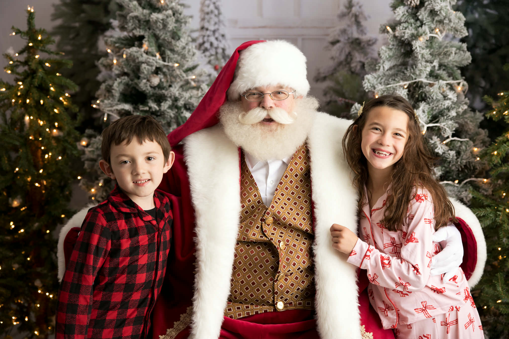 Santa sharing holiday joy