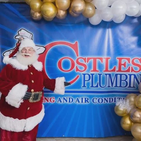 Santa spreading Christmas cheer